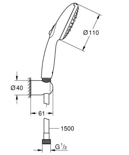 Grohe Tempesta 110 Душевой набор, 3 режима струи (26920003) 26920003 фото