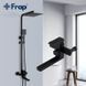 Душева система Frap F24802-6, вилив - перемикач на лійку, 1 режим, чорний 1040811 фото 2