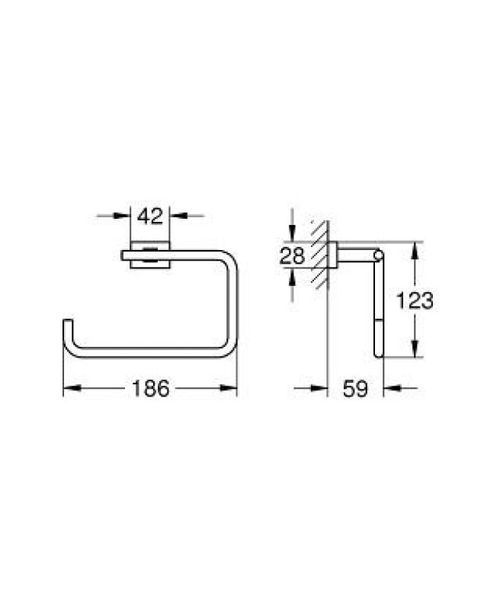 Grohe Essentials Cube Тримач рушника, кільце (40510001) 40510001 фото