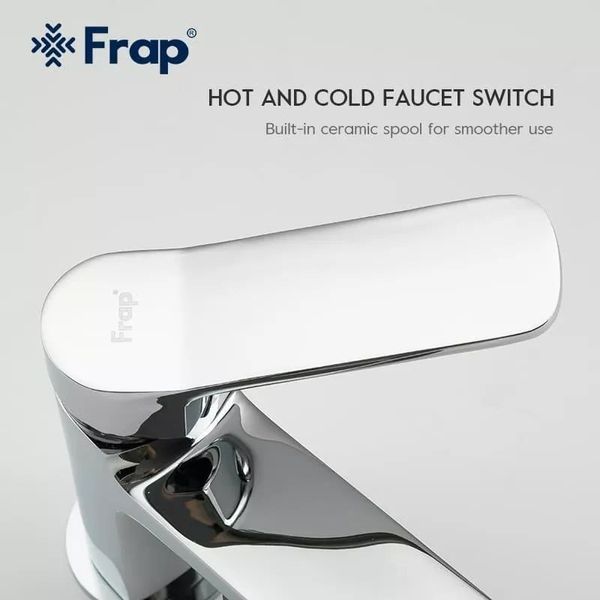 Змішувач для умивальника Frap F1061-2 високий, хром 1042380 фото
