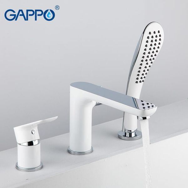 Змішувач для ванни на борт GAPPO G48 G1148, білий/хром 1034027 фото