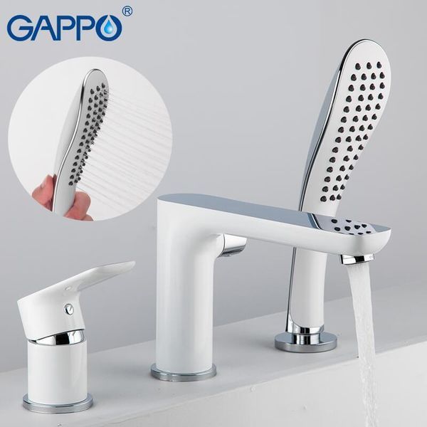 Змішувач для ванни на борт GAPPO G48 G1148, білий/хром 1034027 фото
