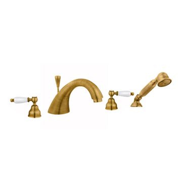 Смеситель EMMEVI DECO ceramica для ванной врезная на борт 4 отв хром с/акс СR121120 BR121120 фото