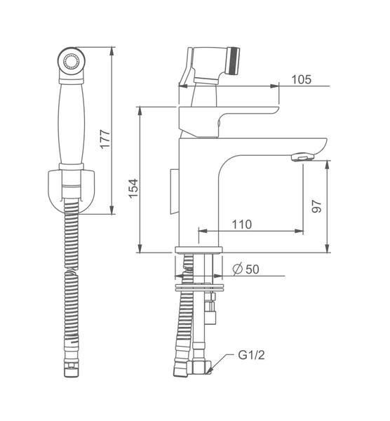 Смеситель для раковины GAPPO G1048-1 1034025 фото