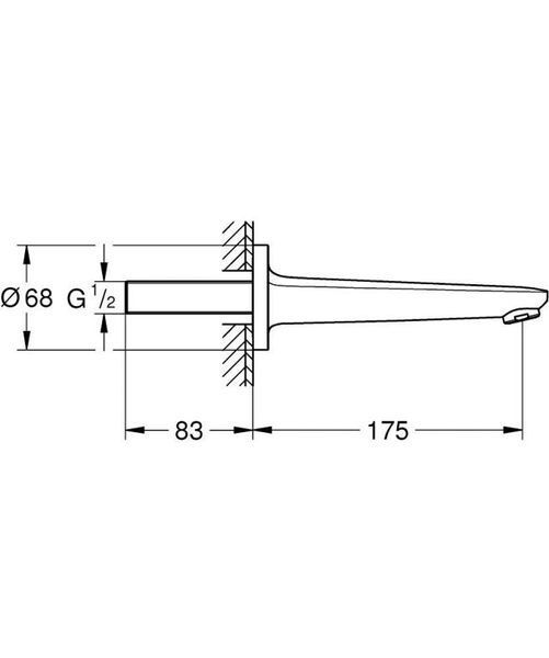Grohe Euroeco Излив для ванной (13471001) 13471001 фото