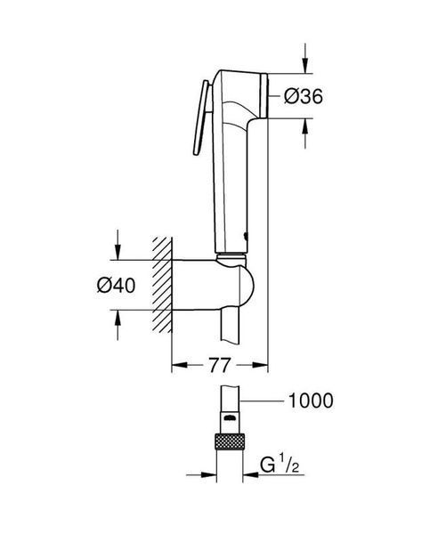 Grohe Tempesta-F Trigger Spray 30 Душевой набор, 1 режимом струи (26352000) 26352000 фото